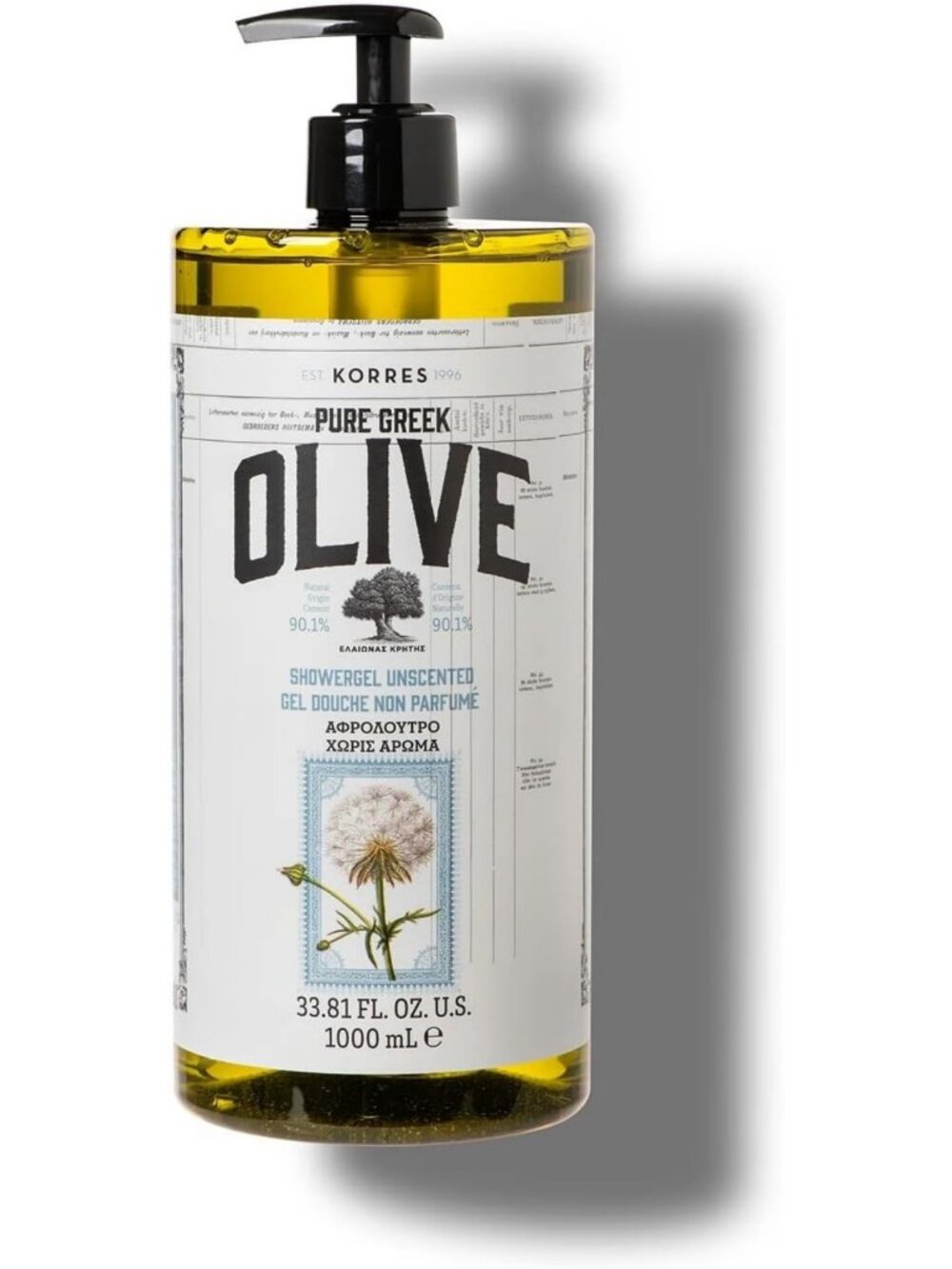 Fragrance-Free Olive Shower Gel with Aloe & Wheat Proteins, 33.8 Fl Oz
